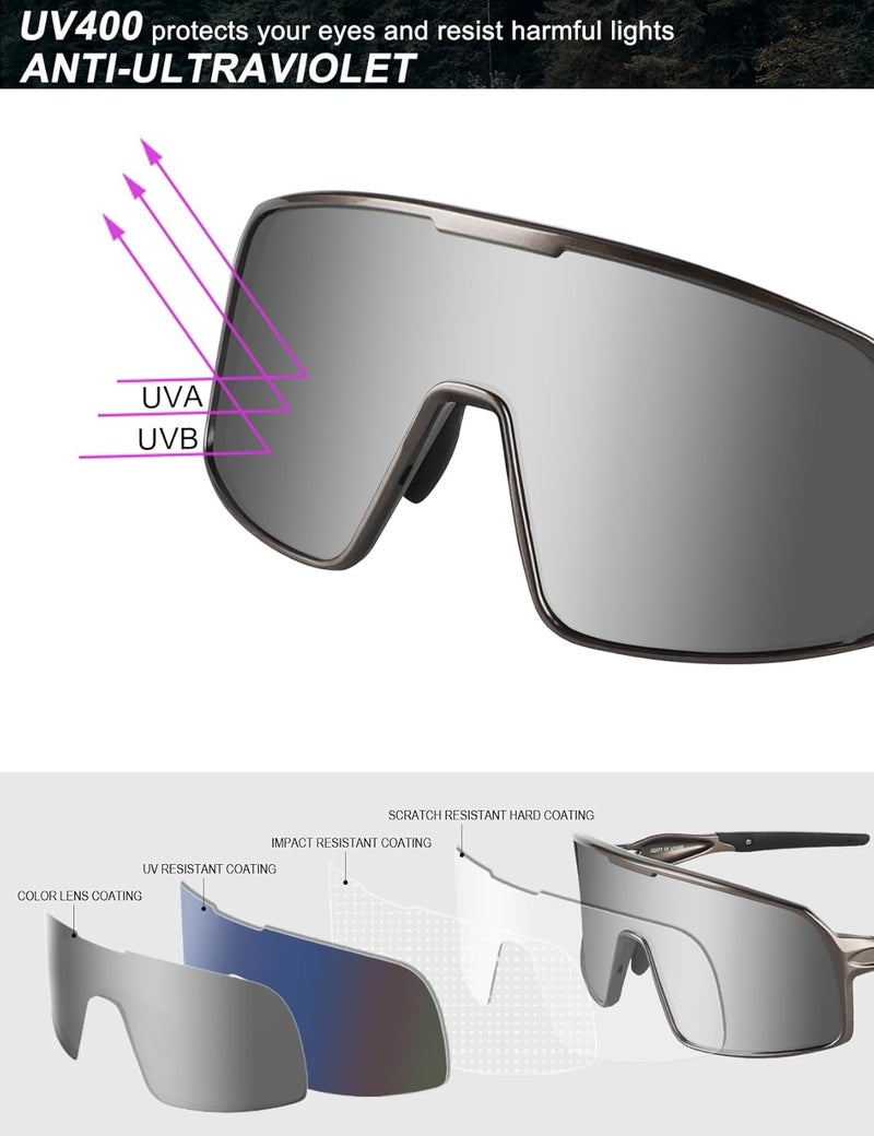 BangLong Polarized Sports Sunglasses for Men Women, UV Protection Sun Glasses for Baseball Running Cycling Fishing - Image 5
